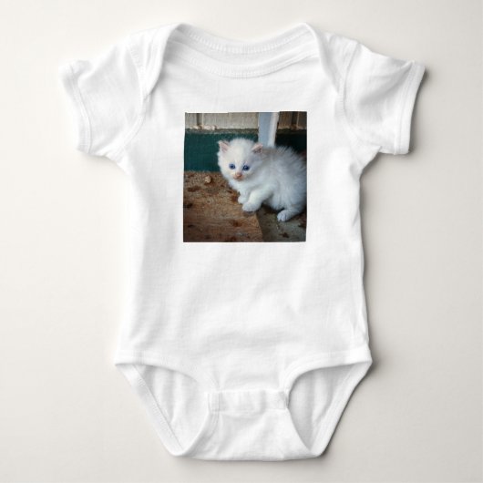 White Kitten Romper (Voorkant)
