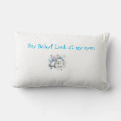 White Kitten Sierkussen met geometrische kunst Kussen (Achterkant)