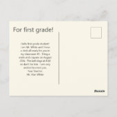 White Kitten Welkom terug naar de Briefkaarten op  (Achterkant)