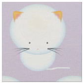 White Kittens Pattern Nursery Fabric Stof (Close Up)