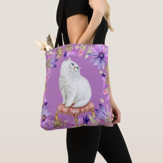 White Kitty Cat Tote Bag (Dichtbij)