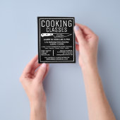 White Knife, Gourmet, Cooking Classes Adverteren Flyer (Hand)