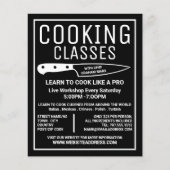 White Knife, Gourmet, Cooking Classes Adverteren Flyer (Voorkant)