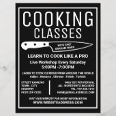 White Knife, Gourmet, Cooking Classes Adverteren Flyer (Voorkant)