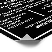 White Knife, Gourmet, Cooking Classes Adverteren Poster (Hoek)