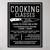 White Knife, Gourmet, Cooking Classes Adverteren Poster (Voorkant)
