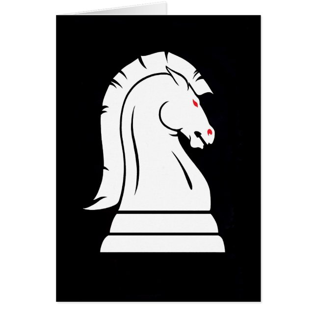 White Knight Chess Card (Voorkant)