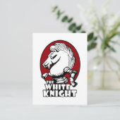 White Knight Logo Red Briefkaart (Staand voorkant)