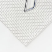 White Knit Ribbon Awareness Print Fleece Deken (Hoek)