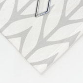 White Knit Ribbon Awareness Print Fleece Deken (Hoek)