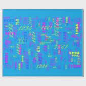 White Knit Snowflake op Sky Blue Cadeaupapier (Vlak)