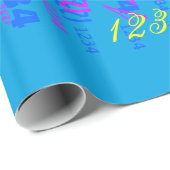 White Knit Snowflake op Sky Blue Cadeaupapier (Rol Hoek)