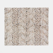 White knitting wool texture background. fleece deken (Voorkant (Horizontaal))