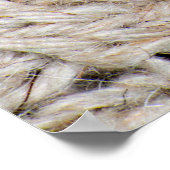 White knitting wool texture background. poster (Hoek)