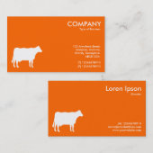 White Koe Symbool - Oranje FF6600 Visitekaartje (Voorkant / Achterkant)