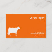 White Koe Symbool - Oranje FF6600 Visitekaartje (Achterkant)