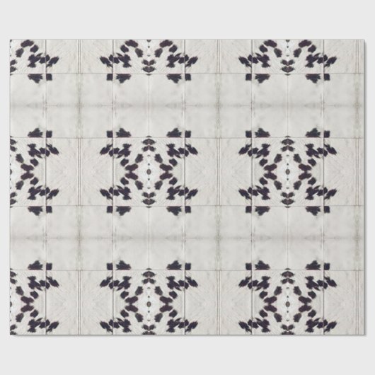 White Koeienhuid Patchwork Afdruk verpakkingspapie Cadeaupapier (Vlak)