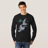 White Koi-Blue Lily Shirten T-shirt (Voorkant volledig)