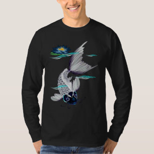 White Koi-Blue Lily Shirten T-shirt