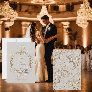 White Kolibrie Collectie Save the Date Kaart.
