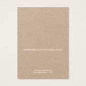 White Kraft Geometric Lijst Earring Display Kaart (Achterkant)