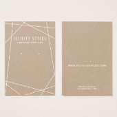 White Kraft Geometric Lijst Earring Display Kaart (Voorkant /achterkant)