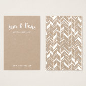 White Kraft Jewelry Designer die Kaart verdient (Voorkant /achterkant)