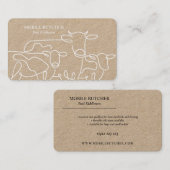 White & Kraft Mobiele slager veehouder Visitekaartje (Voorkant / Achterkant)