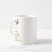 White Lab Christmas Tree Light Pajama Labrador Dog Koffiemok (Voorkant links)