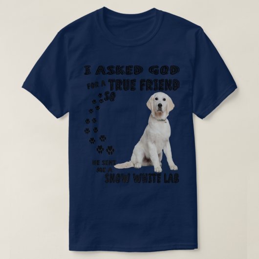 White Lab Gezegde mam Papa Print, sneeuwlabrador R T-shirt (Design voorkant)