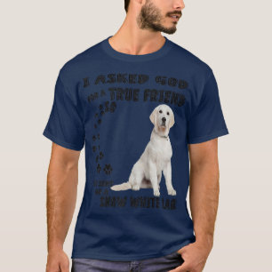 White Lab Gezegde mam Papa Print, sneeuwlabrador R T-shirt
