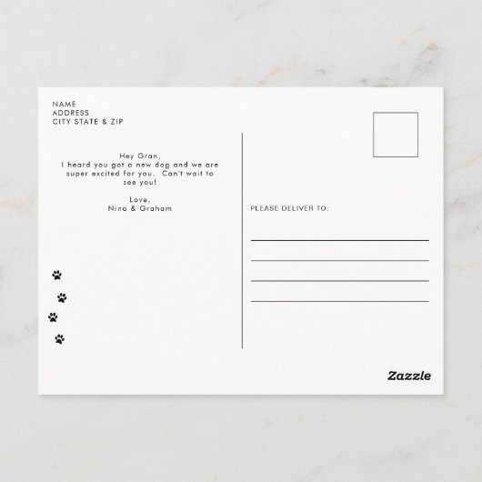 White Labrador Retriever Dog Briefkaart (Achterkant)