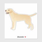 White Labrador Retriever Hondenras Silhouette Sticker (Vel)
