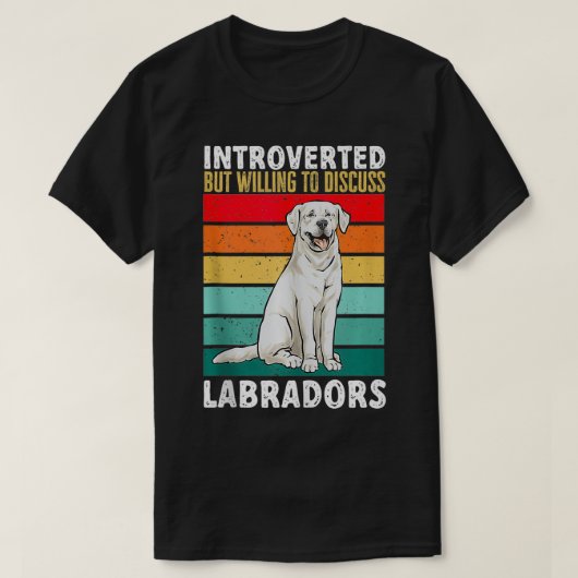 White Labrador Retriever Introvert White Lab T-shirt (Design voorkant)