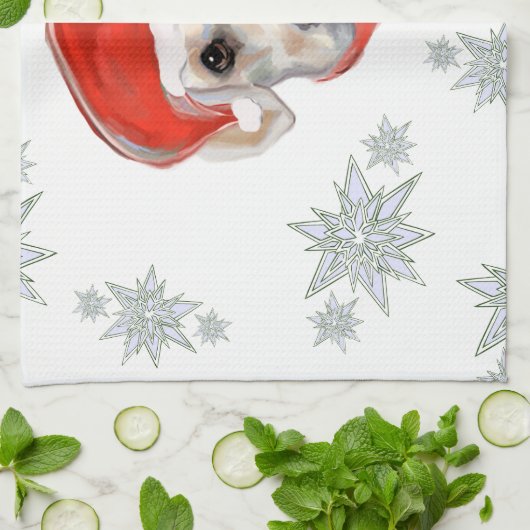 White Labrador Retriever Theedoek (Gevouwen)