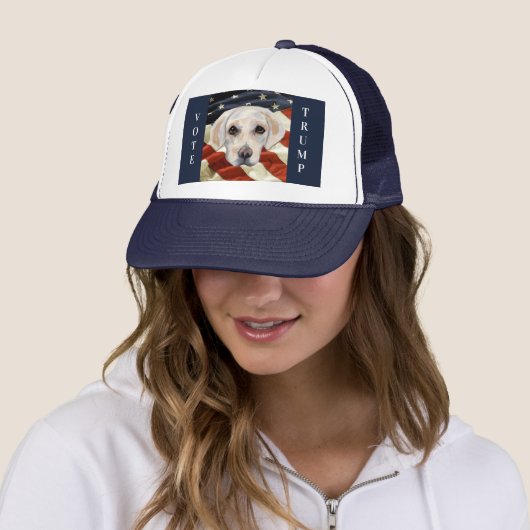 White Labrador Retriever Trucker Pet (In situ)