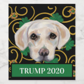 White Labrador Retriever Wijn Etiket (Enkel label)