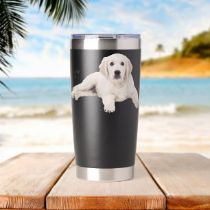 White Labrador Retriever Yellow Love Lab mam Dog D Geïsoleerde Drinkbeker