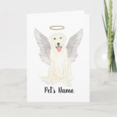 White Labrador Sympathy Memorial Kaart (Voorkant)