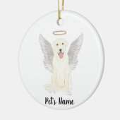 White Labrador Sympathy Memorial Keramisch Ornament (Links)