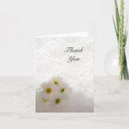 White Lace and Daisies Wedding Bedankt