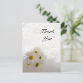 White Lace and Daisies Wedding Bedankt Opmerking Briefkaart (Staand voorkant)