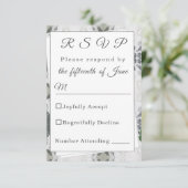 White Lace and Roos Leaves Response Kaart (Staand voorkant)