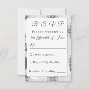 White Lace and Roos Leaves Response Kaart