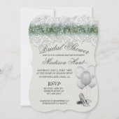 White Lace & Babies Breath Vrijgezellenfeest Kaart (Voorkant)