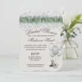 White Lace & Babies Breath Vrijgezellenfeest Kaart (Staand voorkant)