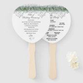 White Lace & Babies Breath Wedding Handwaaier (Voorkant en achterkant)