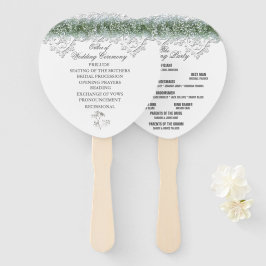 White Lace & Babies Breath Wedding Handwaaier