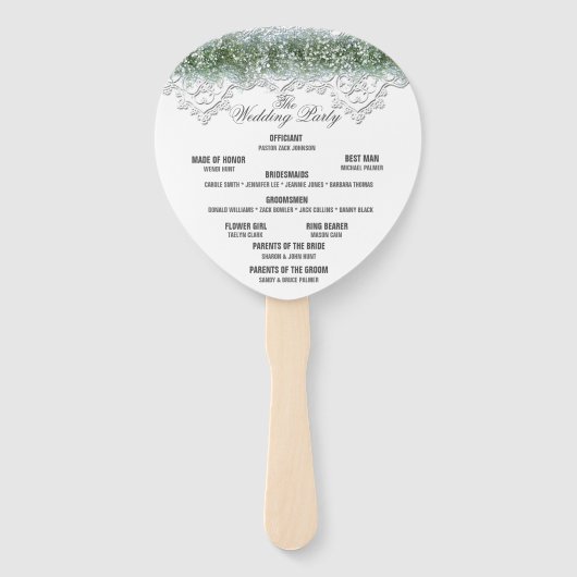 White Lace & Babies Breath Wedding Handwaaier (Achterkant)