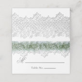 White Lace & Babies Breath Wedding Place Card Plaatskaartje (Buitenkant ongevouwen)